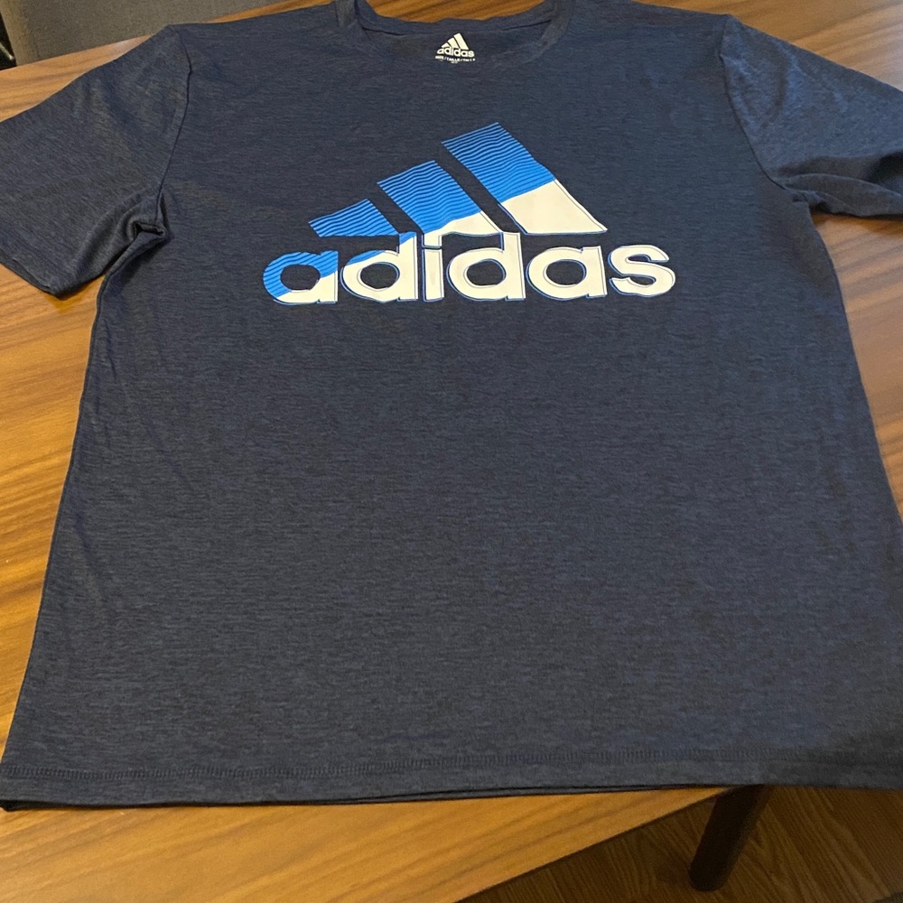 Adidas Boys Navy Blue Logo Tee